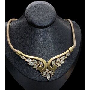 Crown Trifari Alfred Philippe Choker Necklace Patent Pend Book Piece Estate 16"